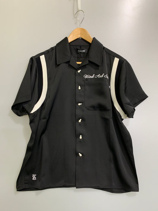 【中古品】【メンズ】 WIND AND SEA ウィンダンシー SD BOWLING SHIRT WDS-O-FAL-24-Q1-SH-05 エスディー ボウリングシャツ メンズ トップス 半袖シャツ 142-260530-KS-30-min サイズ：S カラー：ブラック 万代Net店