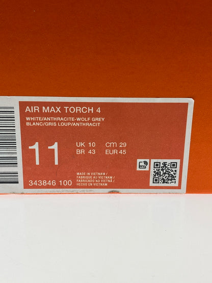【中古美品】【メンズ】 NIKE ナイキ AIR MAX TORCH 4 靴 シューズ スニーカー 160-260531-AS-64-min サイズ：29cm カラー：WHITE/ANTHRACITE-WOLF GREY 万代Net店