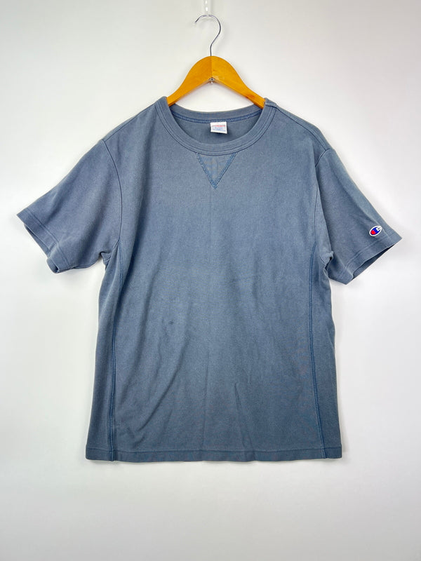 【中古品】【メンズ】 CHAMPION チャンピオン REVERSE WEAVE CREWNECK TEE C4-1388N リバースウィーブ クルーネック Tシャツ 半袖 トップス V字ガゼット 178-260620-kk-23-hon サイズ：XL カラー：チャコール 万代Net店