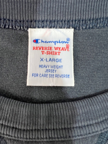 【中古品】【メンズ】 CHAMPION チャンピオン REVERSE WEAVE CREWNECK TEE C4-1388N リバースウィーブ クルーネック Tシャツ 半袖 トップス V字ガゼット 178-260620-kk-23-hon サイズ：XL カラー：チャコール 万代Net店