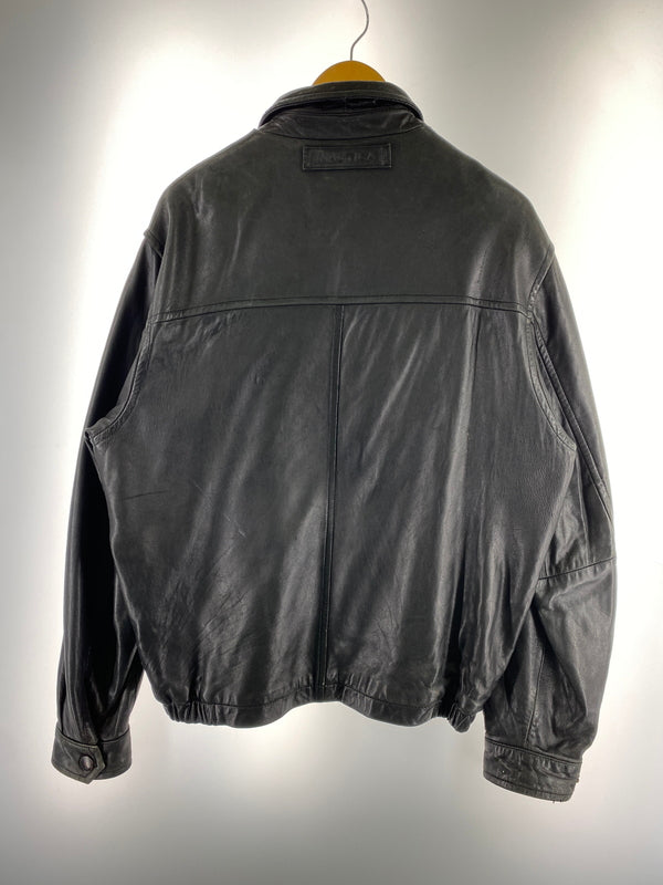 【現状渡し品】【メンズ】 NAUTICA ノーティカ LEATHER JACKET レザージャケット アウター 144-260531-AS-44-min サイズ：42 カラー：ブラック 万代Net店