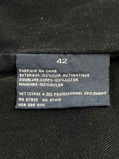 【現状渡し品】【メンズ】 NAUTICA ノーティカ LEATHER JACKET レザージャケット アウター 144-260531-AS-44-min サイズ：42 カラー：ブラック 万代Net店