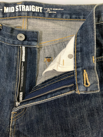 【中古品】【メンズ】 NEIGHBORHOOD ネイバーフッド MID STRAIGHT DENIM PANT 112DCNH-PTM02 ミッド ストレート デニムパンツ メンズ ボトムス ジーンズ 153-260612-em-51-min サイズ：S カラー：インディゴブルー 万代Net店