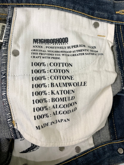 【中古品】【メンズ】 NEIGHBORHOOD ネイバーフッド MID STRAIGHT DENIM PANT 112DCNH-PTM02 ミッド ストレート デニムパンツ メンズ ボトムス ジーンズ 153-260612-em-51-min サイズ：S カラー：インディゴブルー 万代Net店
