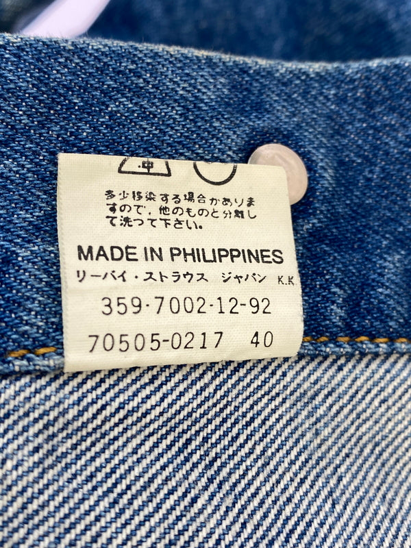 【中古品】【メンズ】 LEVI'S リーバイス 90S フィリピン製 70505-0217 DENIM JACKET デニムジャケット アウター 146-260531-AS-49-min サイズ：38 カラー：インディゴ 万代Net店