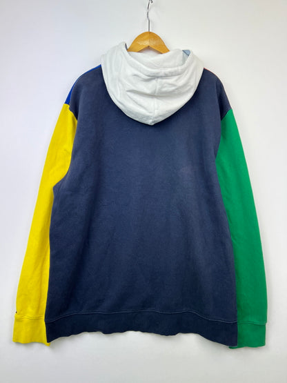 【中古品】【メンズ】 TOMMY HILFIGER トミーヒルフィガー COLORBLOCKED POPOVER HOODIE カラーブロックド ポップオーバーフーディー トップス パーカー 178-260620-kk-21-hon サイズ：XXL カラー：マルチカラー 万代Net店