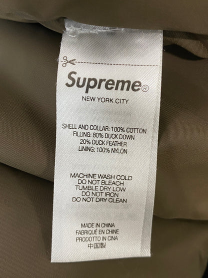 【中古品】【メンズ】 SUPREME シュプリーム × SCHOTT ショット DOWN TRUCKER JACKET ダウントラッカージャケット アウター 149-260602-yn-04-min サイズ：M カラー：ブラック 万代Net店