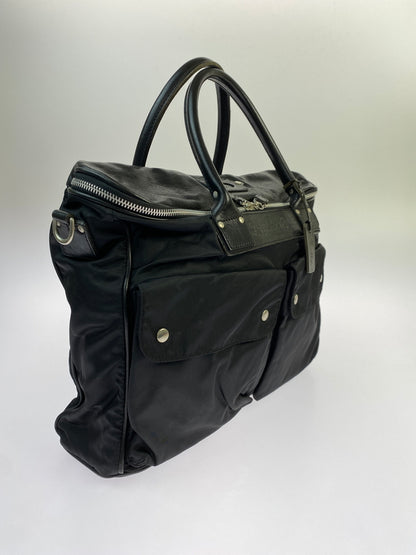【中古品】【メンズ/レディース】 FELISI フェリージ LEATHER NYLON BAG レザー ナイロン バッグ カバン ビジネスバッグ 188-260603-em-35-min カラー：ブラック 万代Net店