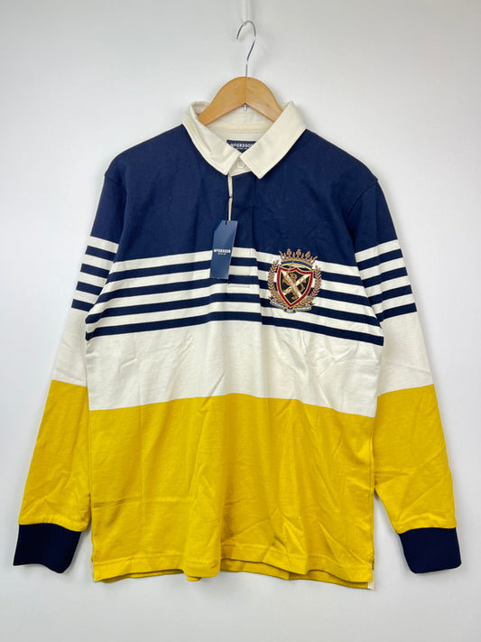 【中古美品】【メンズ】 McGREGOR マクレガー RUGGER SHIRT 111619601 ラガーシャツ 長袖 トップス 178-260620-kk-20-hon サイズ：LL カラー：イエロー 万代Net店