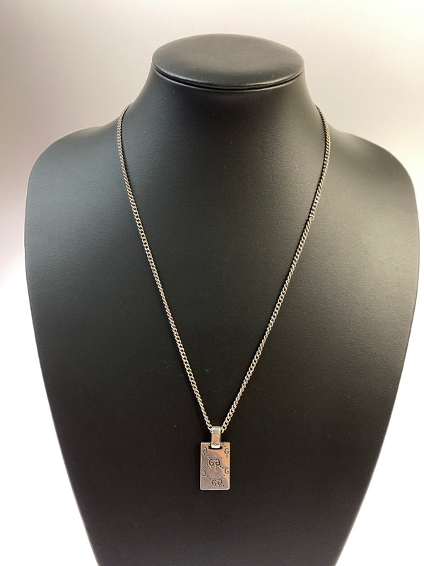 【中古品】【メンズ】 GUCCI グッチ GHOST NECKLACE ネックレス アクセサリー 182-260531-AS-80-min カラー：シルバー 万代Net店