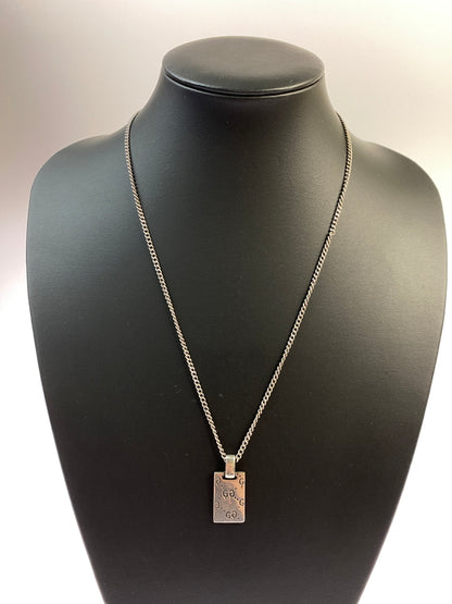 【中古品】【メンズ】 GUCCI グッチ GHOST NECKLACE ネックレス アクセサリー 182-260531-AS-80-min カラー：シルバー 万代Net店