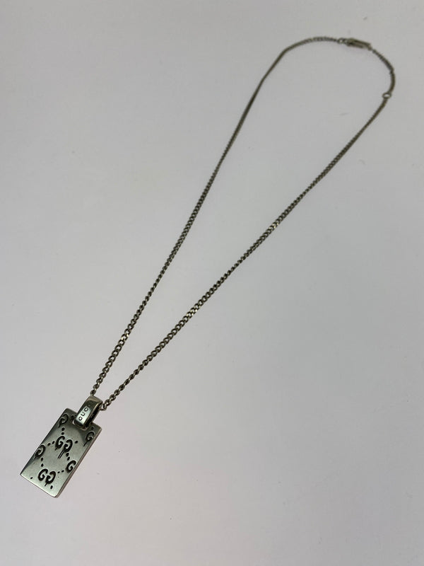 【中古品】【メンズ】 GUCCI グッチ GHOST NECKLACE ネックレス アクセサリー 182-260531-AS-80-min カラー：シルバー 万代Net店