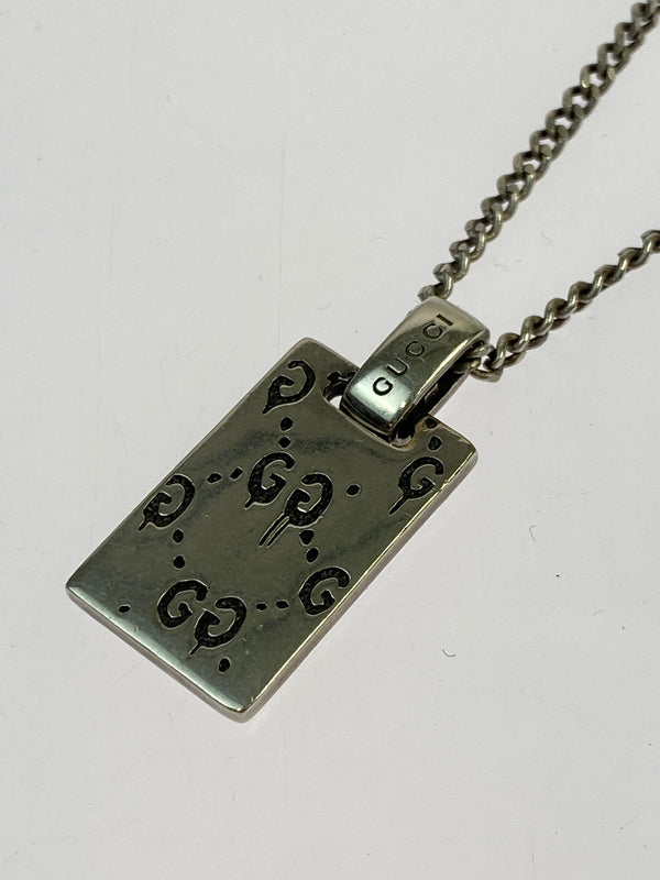 【中古品】【メンズ】 GUCCI グッチ GHOST NECKLACE ネックレス アクセサリー 182-260531-AS-80-min カラー：シルバー 万代Net店