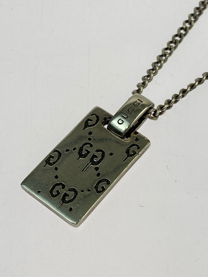【中古品】【メンズ】 GUCCI グッチ GHOST NECKLACE ネックレス アクセサリー 182-260531-AS-80-min カラー：シルバー 万代Net店