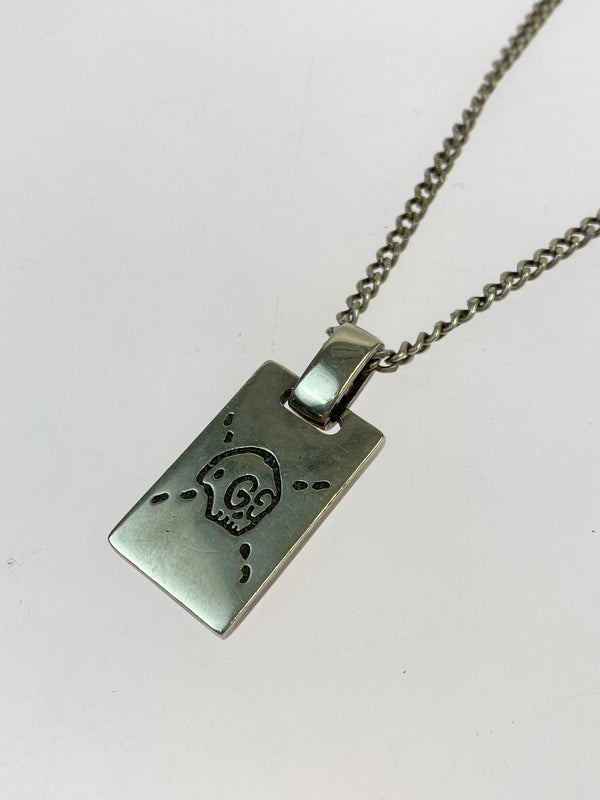 【中古品】【メンズ】 GUCCI グッチ GHOST NECKLACE ネックレス アクセサリー 182-260531-AS-80-min カラー：シルバー 万代Net店
