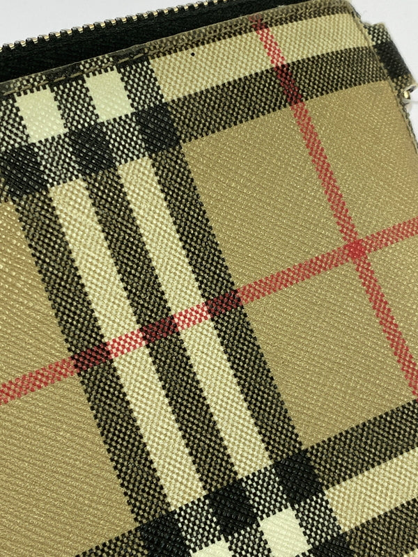 【現状渡し品】【メンズ/レディース】 BURBERRY バーバリー CANVAS CLUTCH BAG キャンバス クラッチバッグ セカンドバッグ カバン 180-260603-em-32-min カラー：ベージュ系 万代Net店