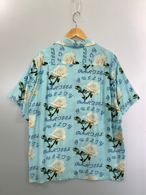 【中古品】【メンズ】 WACKO MARIA ワコマリア 22SS HAWAIIAN SS SHIRT ハワイアンシャツ ショートスリーブ 半袖 142-260531-AS-14-min サイズ：Mホワイト カラー：ミントブルー 万代Net店