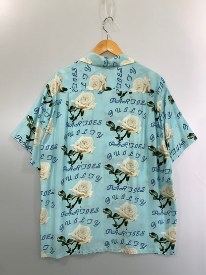 【中古品】【メンズ】 WACKO MARIA ワコマリア 22SS HAWAIIAN SS SHIRT ハワイアンシャツ ショートスリーブ 半袖 142-260531-AS-14-min サイズ：Mホワイト カラー：ミントブルー 万代Net店