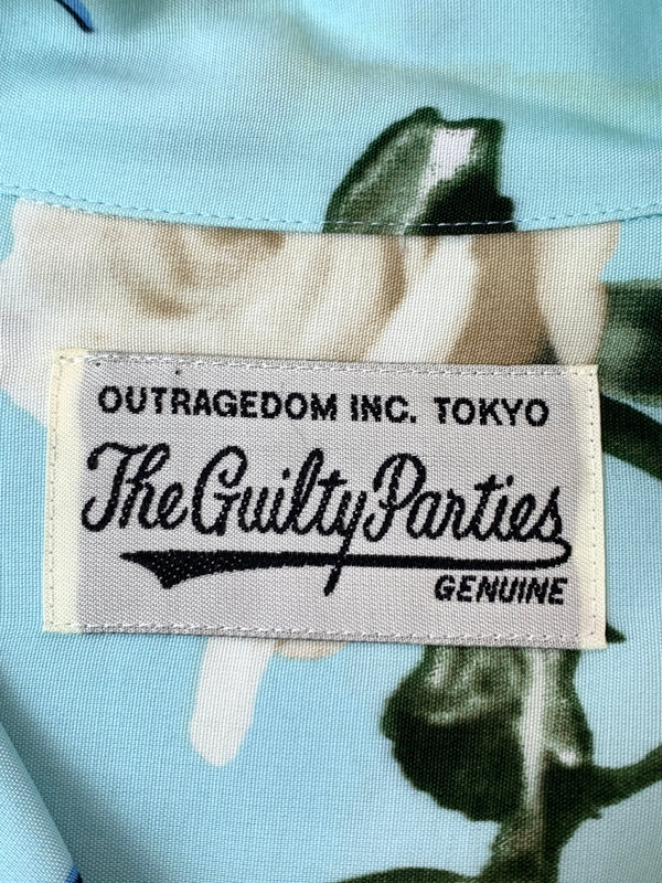 【中古品】【メンズ】 WACKO MARIA ワコマリア 22SS HAWAIIAN SS SHIRT ハワイアンシャツ ショートスリーブ 半袖 142-260531-AS-14-min サイズ：Mホワイト カラー：ミントブルー 万代Net店