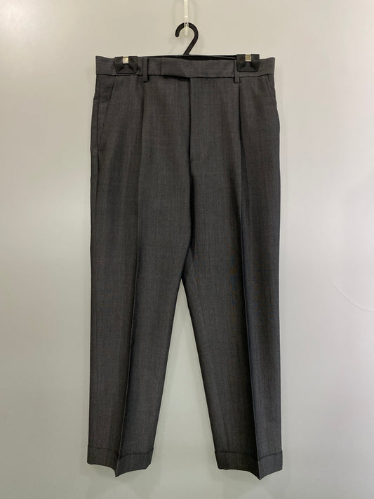 【中古品】【メンズ】 WACKO MARIA ワコマリア × DORMEUIL TUCK PANTS ドーメル ウール モヘア混 タックパンツ 153-260602-yn-21-min サイズ：L カラー：グレー 万代Net店