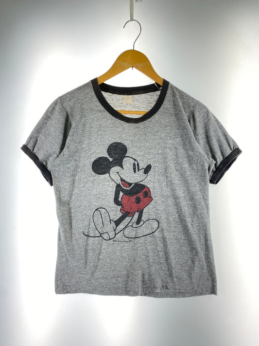 【現状渡し品】【メンズ】 MICKEY MOUSE ミッキーマウス 70S RINGER TEE 半袖Tシャツ ショートスリーブ ヴィンテージ 146-260531-AS-47-min サイズ：下記参照 カラー：グレー 万代Net店