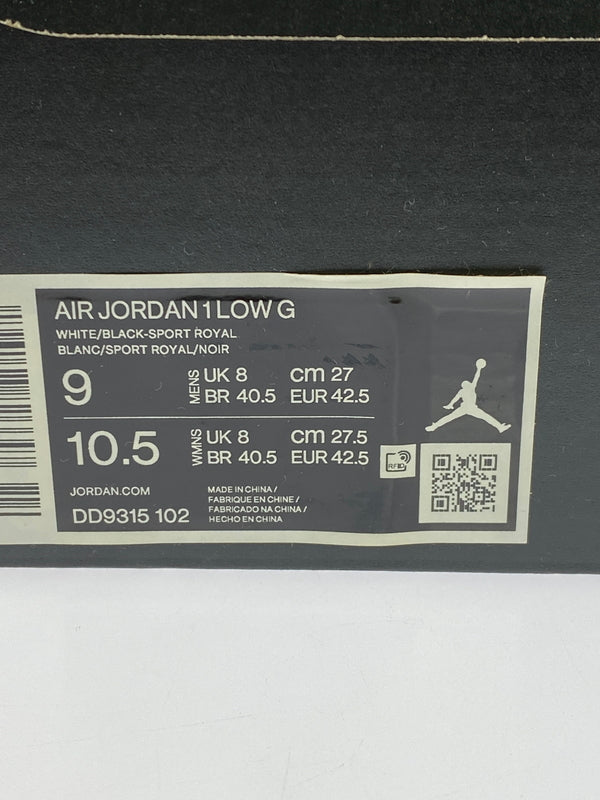【中古品】【メンズ】 NIKE ナイキ AIR JORDAN 1 LOW GOLF ROYAL TOE DD9315-102 エアジョーダン1 ロー ゴルフ スニーカー メンズ シューズ 靴 160-260603-em-36-min サイズ：27.0cm カラー：ブラック/ブルー/ホワイト 万代Net店