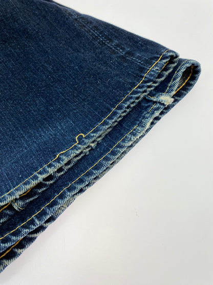 【中古品】【メンズ】 THE FLAT HEAD ザフラットヘッド DENIM PANTS R.J.B D001 デニム パンツ メンズ ボトムス ジーンズ ジーパン 156-260612-em-29-min サイズ：34 カラー：インディゴブルー 万代Net店