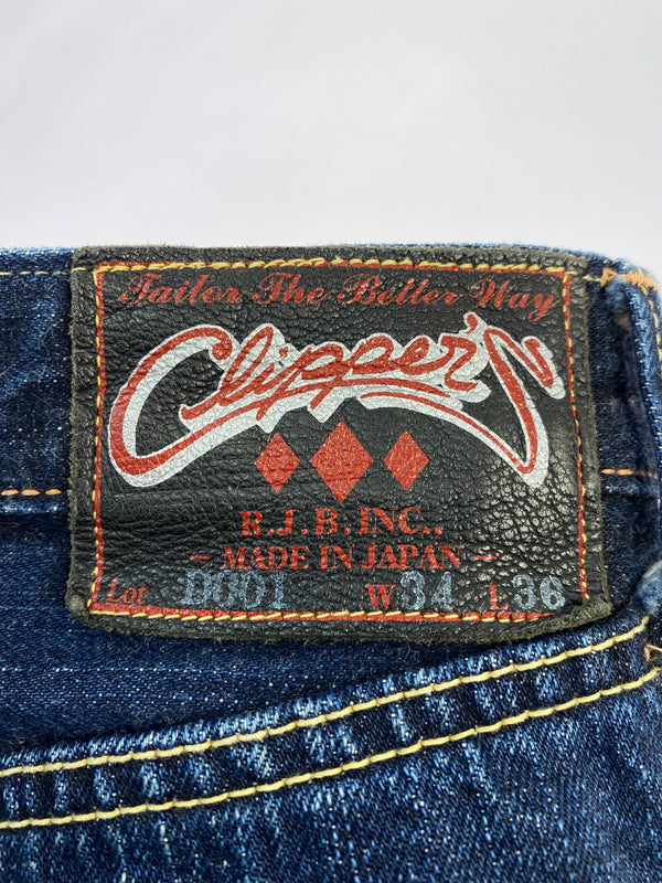 【中古品】【メンズ】 THE FLAT HEAD ザフラットヘッド DENIM PANTS R.J.B D001 デニム パンツ メンズ ボトムス ジーンズ ジーパン 156-260612-em-29-min サイズ：34 カラー：インディゴブルー 万代Net店