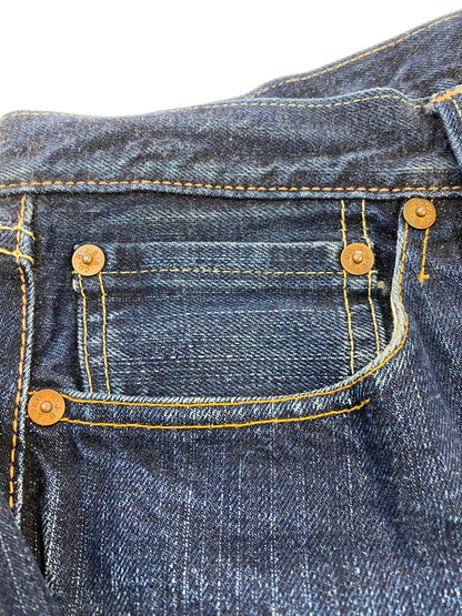 【中古品】【メンズ】 THE FLAT HEAD ザフラットヘッド DENIM PANTS R.J.B D001 デニム パンツ メンズ ボトムス ジーンズ ジーパン 156-260612-em-29-min サイズ：34 カラー：インディゴブルー 万代Net店