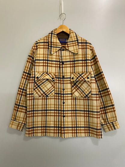 【中古品】【メンズ】 PENDLETON ペンドルトン 70S WOOL JACKET ７０年代 ウール ジャケット メンズ アウター ヴィンテージ 144-260615-em-06-min サイズ：M カラー：ベージュ系 万代Net店