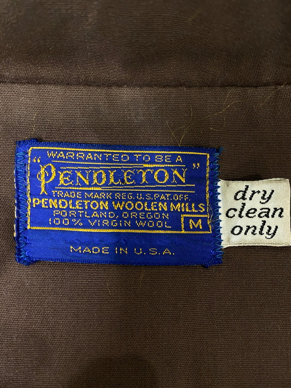 【中古品】【メンズ】 PENDLETON ペンドルトン 70S WOOL JACKET ７０年代 ウール ジャケット メンズ アウター ヴィンテージ 144-260615-em-06-min サイズ：M カラー：ベージュ系 万代Net店