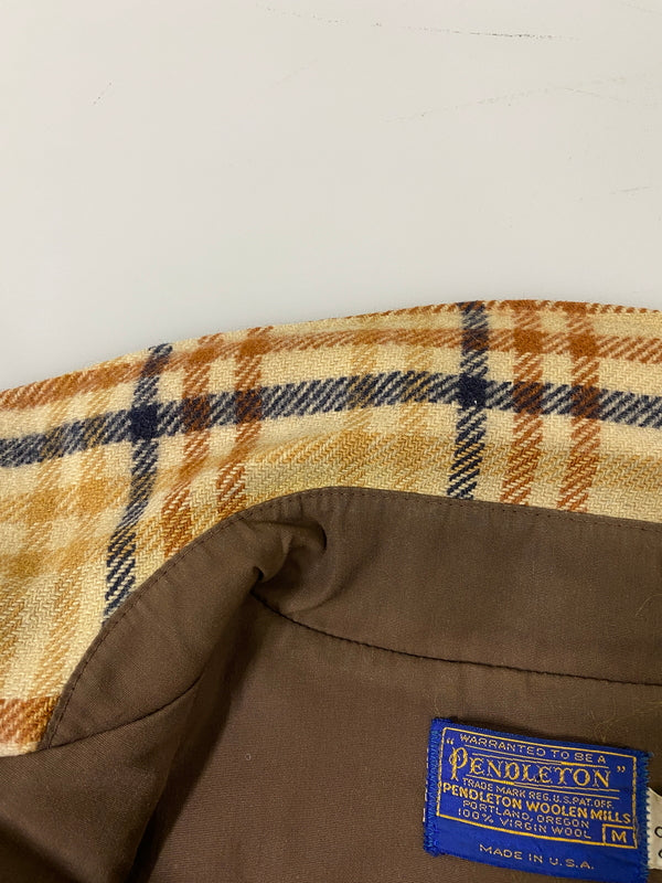 【中古品】【メンズ】 PENDLETON ペンドルトン 70S WOOL JACKET ７０年代 ウール ジャケット メンズ アウター ヴィンテージ 144-260615-em-06-min サイズ：M カラー：ベージュ系 万代Net店