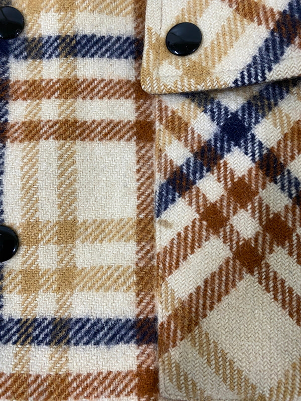 【中古品】【メンズ】 PENDLETON ペンドルトン 70S WOOL JACKET ７０年代 ウール ジャケット メンズ アウター ヴィンテージ 144-260615-em-06-min サイズ：M カラー：ベージュ系 万代Net店