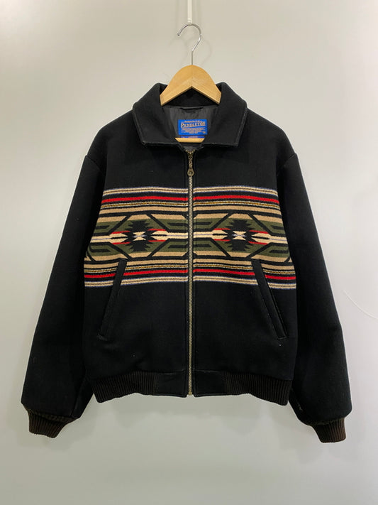 【中古品】【メンズ】 PENDLETON ペンドルトン ORTEGA PATTERN WOOL JACKET オルテガパターン ウールジャケット アウター 144-260602-yn-11-min サイズ：S カラー：ブラック 万代Net店