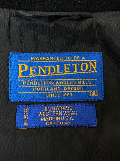 【中古品】【メンズ】 PENDLETON ペンドルトン ORTEGA PATTERN WOOL JACKET オルテガパターン ウールジャケット アウター 144-260602-yn-11-min サイズ：S カラー：ブラック 万代Net店