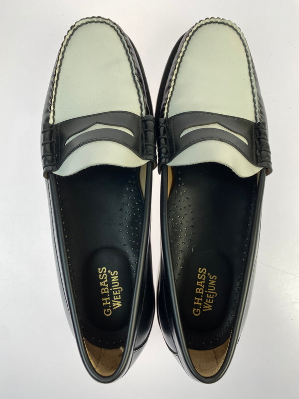 【中古品】【メンズ】 G.H.BASS & CO. ジーエイチバス WEEJUNS LARSON コインローファー 靴 シューズ 164-260531-AS-73-min サイズ：US10 カラー：ブラック/ホワイト 万代Net店