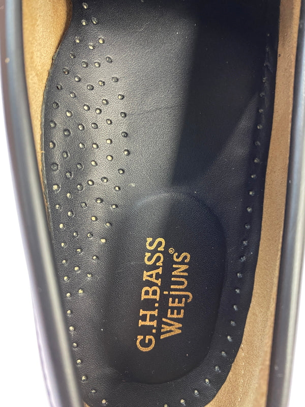 【中古品】【メンズ】 G.H.BASS & CO. ジーエイチバス WEEJUNS LARSON コインローファー 靴 シューズ 164-260531-AS-73-min サイズ：US10 カラー：ブラック/ホワイト 万代Net店