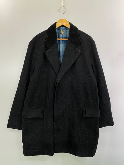 【中古品】【メンズ】 SUGAR CANE シュガーケーン 20OZ WOOL COVERT CHECK COAT SC14287 ウールコバートチェックコート アウター 145-260602-yn-18-min サイズ：42 カラー：ブラック 万代Net店