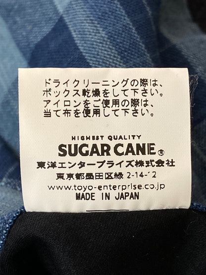 【中古品】【メンズ】 SUGAR CANE シュガーケーン 20OZ WOOL COVERT CHECK COAT SC14287 ウールコバートチェックコート アウター 145-260602-yn-18-min サイズ：42 カラー：ブラック 万代Net店