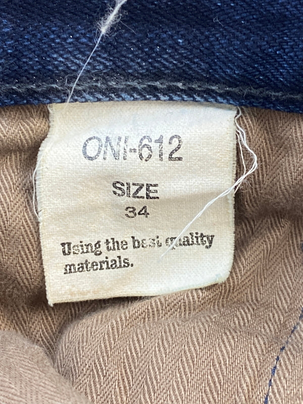 【中古品】【メンズ】 ONI DENIM オニ デニム RELAX TAPERED DENIM PANT ONI-612 リラックス テーパード デニム パンツ メンズ ボトムス ジーンズ ジーパン 156-260612-em-31-min サイズ：32 カラー：インディゴブルー 万代Net店