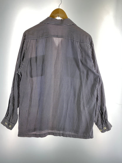 【中古品】【メンズ】 USED RAYON SHIRT レーヨンシャツ ロングスリーブ 長袖シャツ 146-260604-AS-21-min サイズ：下記参照 カラー：ブルー/ホワイト/千鳥 万代Net店