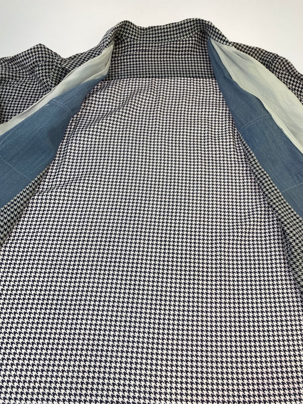 【中古品】【メンズ】 USED RAYON SHIRT レーヨンシャツ ロングスリーブ 長袖シャツ 146-260604-AS-21-min サイズ：下記参照 カラー：ブルー/ホワイト/千鳥 万代Net店