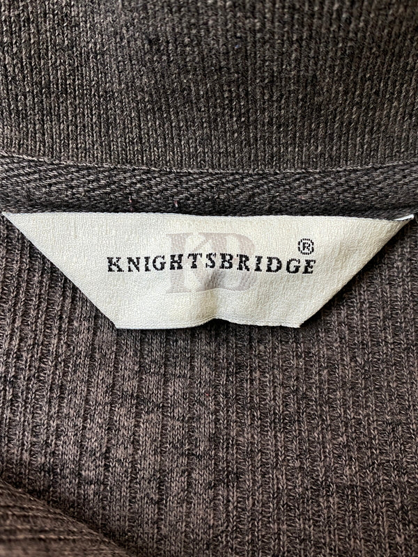 【中古品】【メンズ】 KNIGHTSBRIDGE ナイツブリッジ LS KNIT POLO 長袖 ニット ポロ メンズ ポロシャツ トップス 146-260717-em-44-min サイズ：Ｌ カラー：チャコール 万代Net店