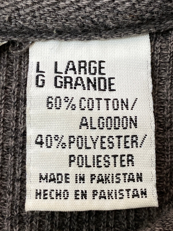 【中古品】【メンズ】 KNIGHTSBRIDGE ナイツブリッジ LS KNIT POLO 長袖 ニット ポロ メンズ ポロシャツ トップス 146-260717-em-44-min サイズ：Ｌ カラー：チャコール 万代Net店