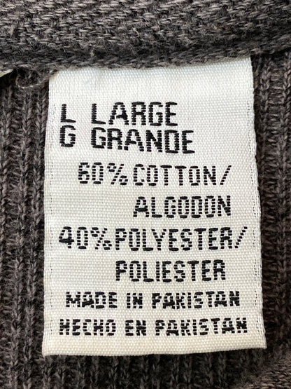 【中古品】【メンズ】 KNIGHTSBRIDGE ナイツブリッジ LS KNIT POLO 長袖 ニット ポロ メンズ ポロシャツ トップス 146-260717-em-44-min サイズ：Ｌ カラー：チャコール 万代Net店