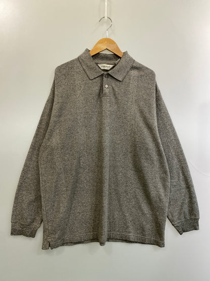 【中古品】【メンズ】 KNIGHTSBRIDGE ナイツブリッジ LS KNIT POLO 長袖 ニット ポロ メンズ ポロシャツ トップス 146-260717-em-45-min サイズ：Ｌ カラー：グレー 万代Net店