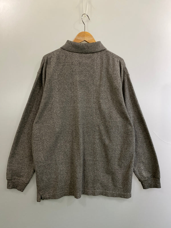 【中古品】【メンズ】 KNIGHTSBRIDGE ナイツブリッジ LS KNIT POLO 長袖 ニット ポロ メンズ ポロシャツ トップス 146-260717-em-45-min サイズ：Ｌ カラー：グレー 万代Net店