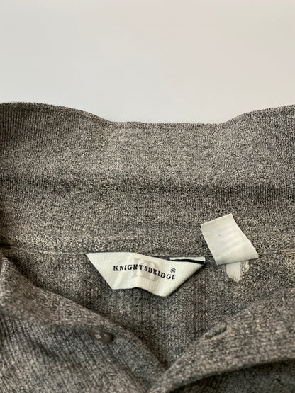 【中古品】【メンズ】 KNIGHTSBRIDGE ナイツブリッジ LS KNIT POLO 長袖 ニット ポロ メンズ ポロシャツ トップス 146-260717-em-45-min サイズ：Ｌ カラー：グレー 万代Net店