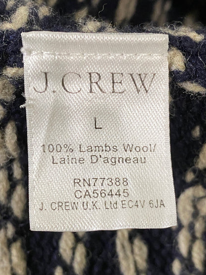 【中古品】【メンズ】 J.CREW ジェイクルー BIRDS EYE CARDIGAN バーズアイ カーディガン メンズ アウター ドット柄 ニットウエア 146-260615-em-07-min サイズ：L カラー：ネイビー 万代Net店