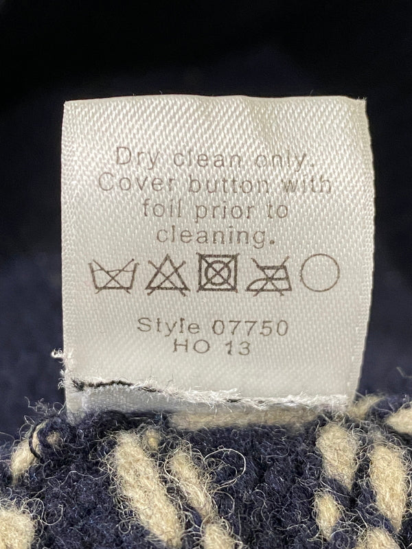 【中古品】【メンズ】 J.CREW ジェイクルー BIRDS EYE CARDIGAN バーズアイ カーディガン メンズ アウター ドット柄 ニットウエア 146-260615-em-07-min サイズ：L カラー：ネイビー 万代Net店